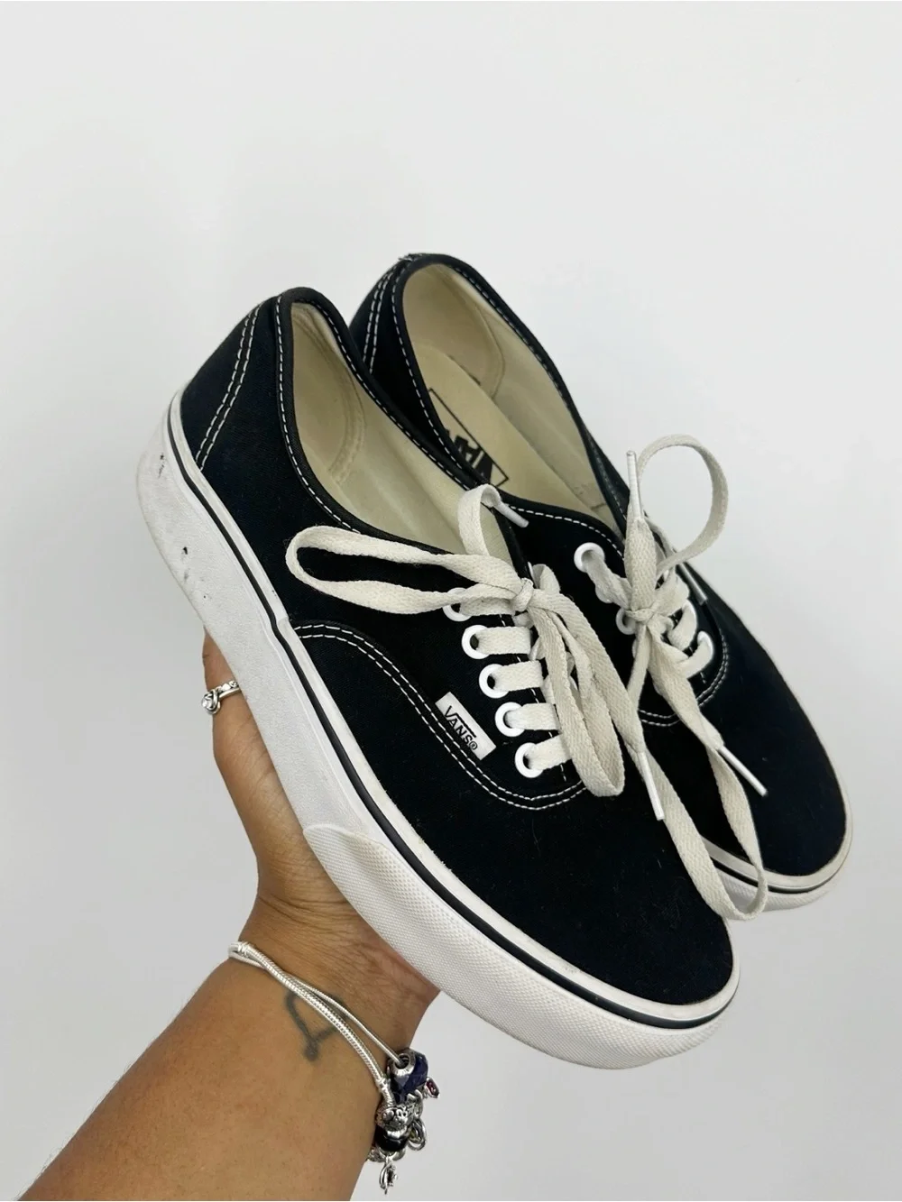 Vans Skate Black Platform Shoes Size Women's 8.5 Grunge Skater